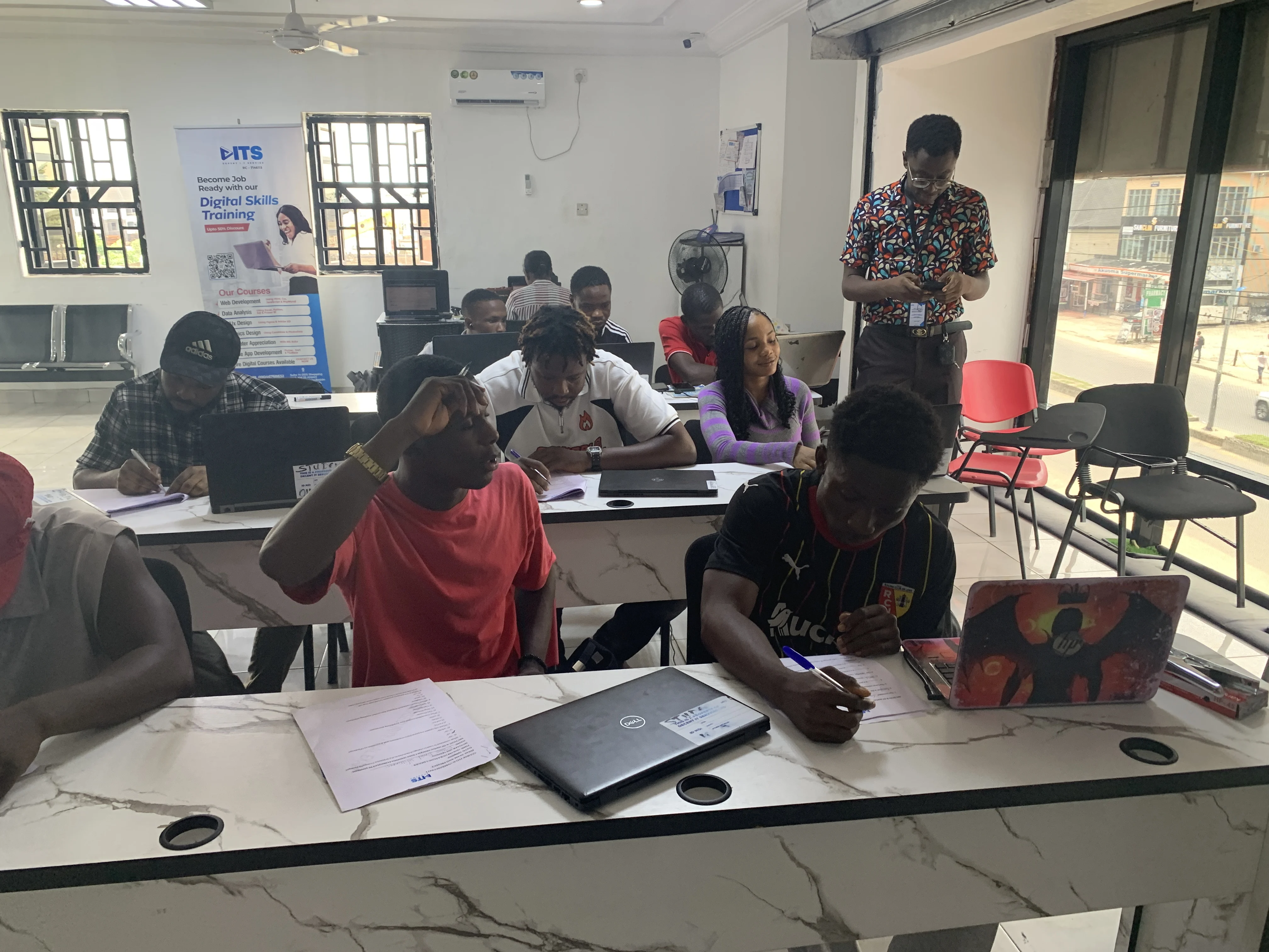 students taking tests